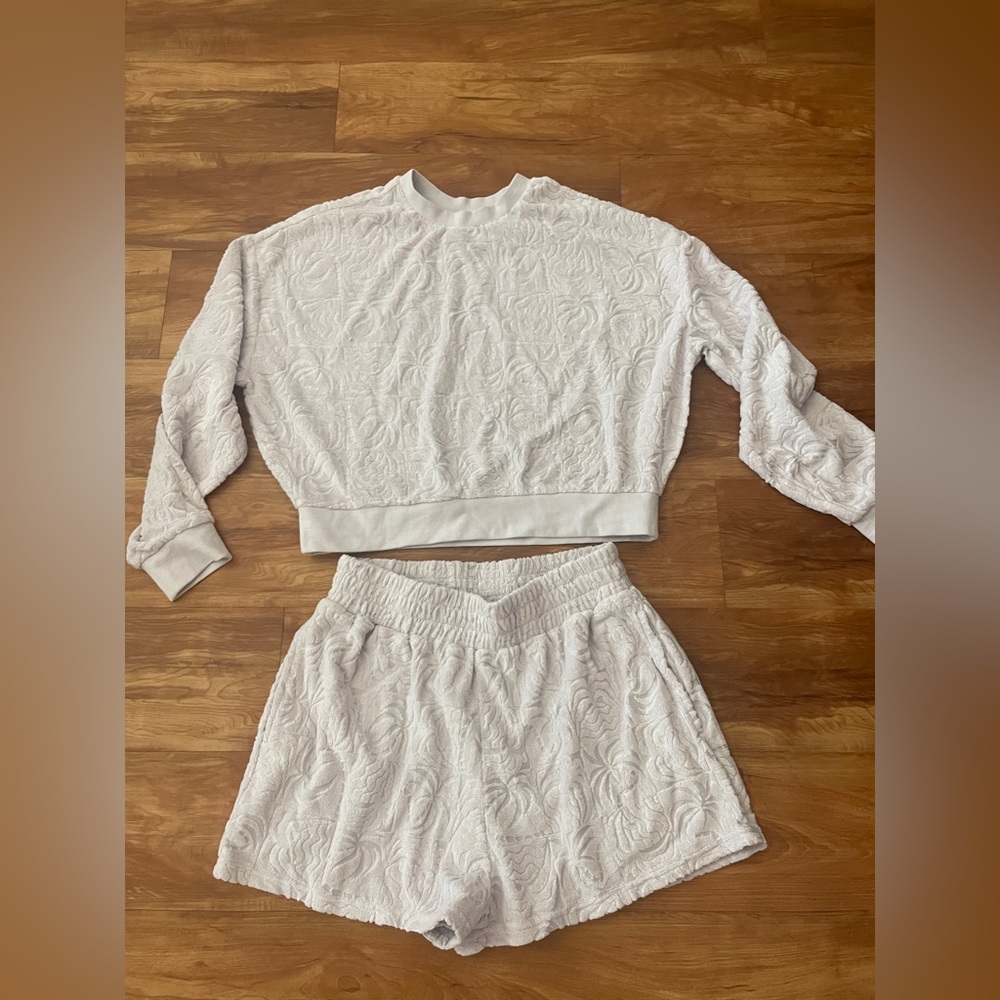 Light Purple Textured Women's Lounge Set